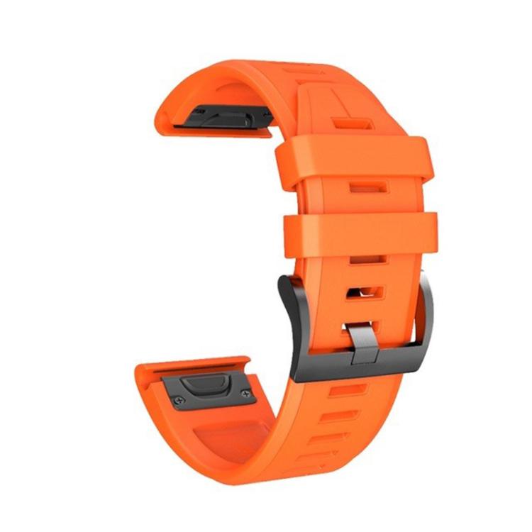 For Garmin QuickFit 26mm Kalebol Plain Texture Silicone Watch Band(Orange) - free shipping - PMc TechLife - Order now!