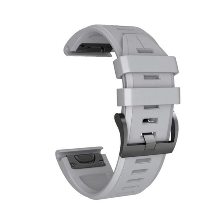 For Garmin QuickFit 26mm Kalebol Plain Texture Silicone Watch Band(Grey) - free shipping - PMc TechLife - Order now!