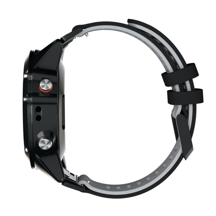 For Garmin QuickFit 22mm Kalebol Two-layer Silicone Watch Band(Black Grey) - free shipping - PMc TechLife - Order now!