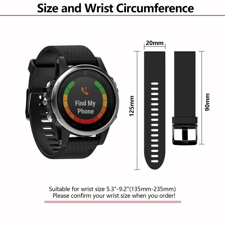For Garmin QuickFit 20mm Kalebol Dot Texture Silicone Watch Band(Red) - free shipping - PMc TechLife - Order now!
