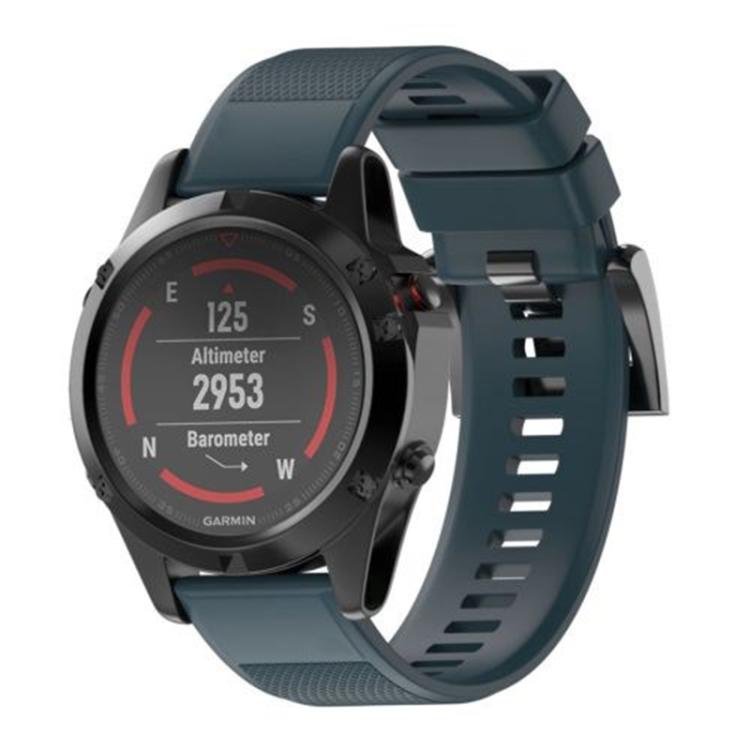 For Garmin QuickFit 22mm Kalebol Triangle Texture Silicone Watch Band(Navy Blue) - free shipping - PMc TechLife - Order now!