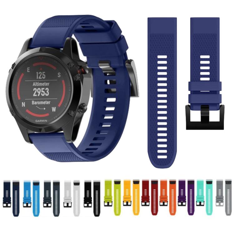 For Garmin QuickFit 26mm Kalebol Triangle Texture Silicone Watch Band(Dark Blue) - free shipping - PMc TechLife - Order now!