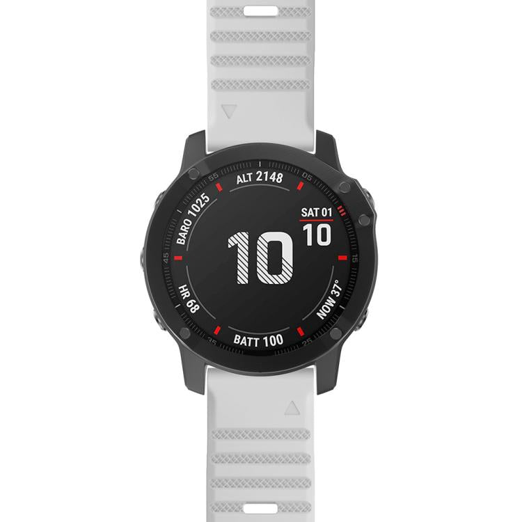 For Garmin QuickFit 22mm Kalebol Concave Texture Silicone Watch Band(White) - free shipping - PMc TechLife - Order now!