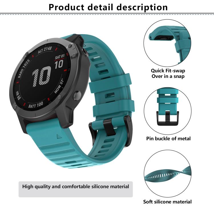 For Garmin QuickFit 22mm Kalebol Concave Texture Silicone Watch Band(White) - free shipping - PMc TechLife - Order now!