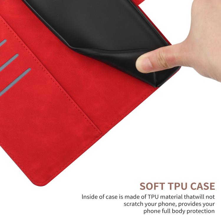 For Tecno Spark 40 Pro+ 4G Stitching Embossed Leather Phone Case(Red) - free shipping - PMC TechLife - Order now!