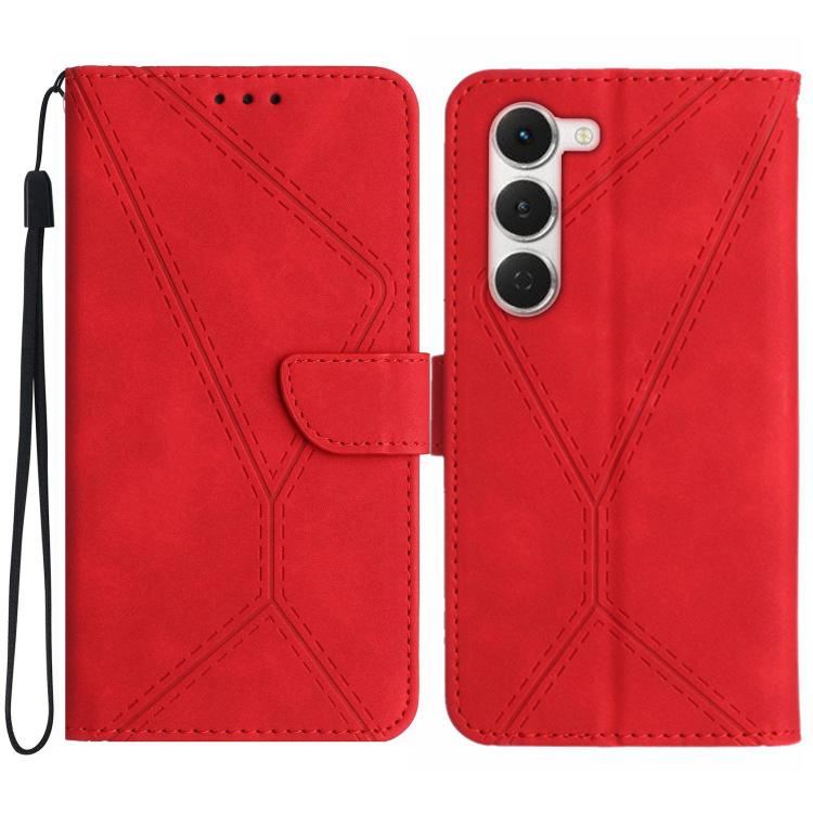 For Tecno Spark 40 Pro 4G Stitching Embossed Leather Phone Case(Red) - free shipping - PMC TechLife - Order now!