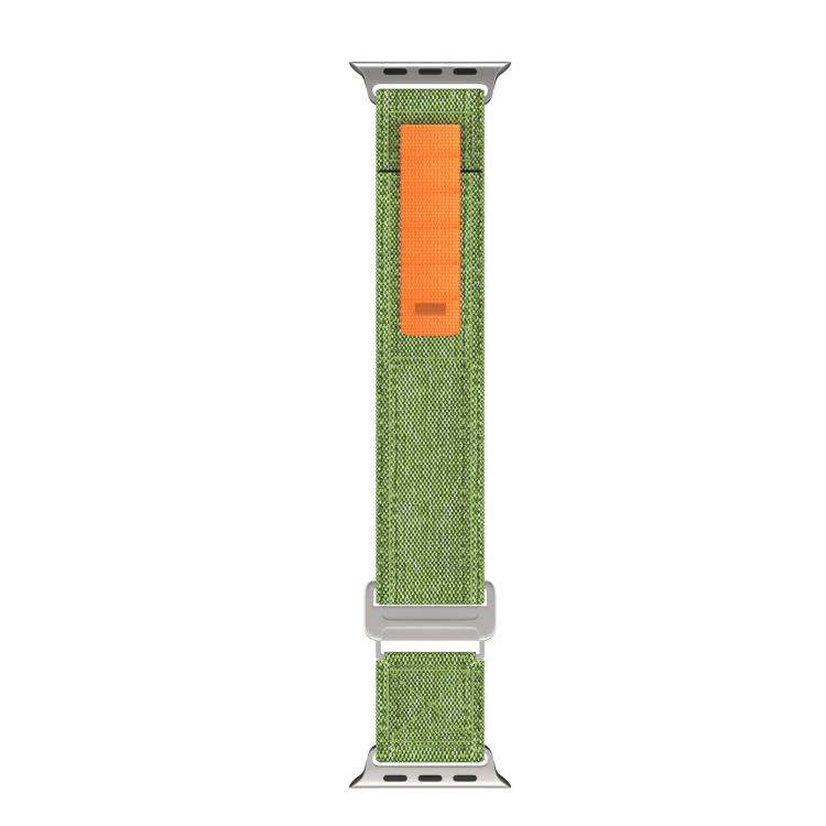 For Apple Watch 46mm / 49mm / 45mm / 44mm Kalebol Canvas Pattern Nylon Loop Strap(Army Green) - Watch Bands by Kalebol | Online Shopping South Africa | PMC TechLife | Buy Now Pay Later Mobicred