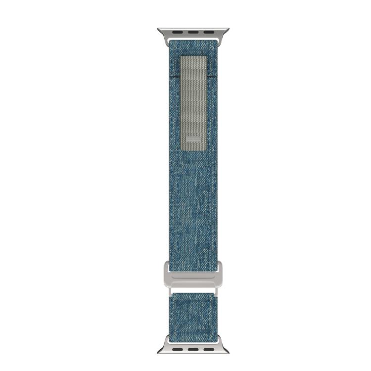 For Apple Watch 46mm / 49mm / 45mm / 44mm Kalebol Canvas Pattern Nylon Loop Strap(Light Blue) - Watch Bands by Kalebol | Online Shopping South Africa | PMC TechLife | Buy Now Pay Later Mobicred