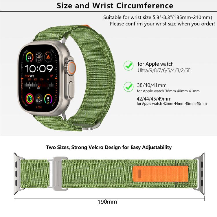 For Apple Watch 42mm / 41mm / 40mm / 38mm Kalebol Canvas Pattern Nylon Loop Strap(Blue) - Watch Bands by Kalebol | Online Shopping South Africa | PMC TechLife | Buy Now Pay Later Mobicred