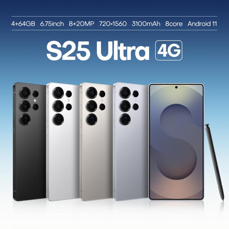 F102 / S25 Ultra, 4GB+64GB, 6.75 inch Android 11 MTK6762 Octa Core, Network: 4G, Dual SIM, Support Wireless Charging, Plug:EU Plug(Titanium Sliver) - free shipping - PMc TechLife - Order now!