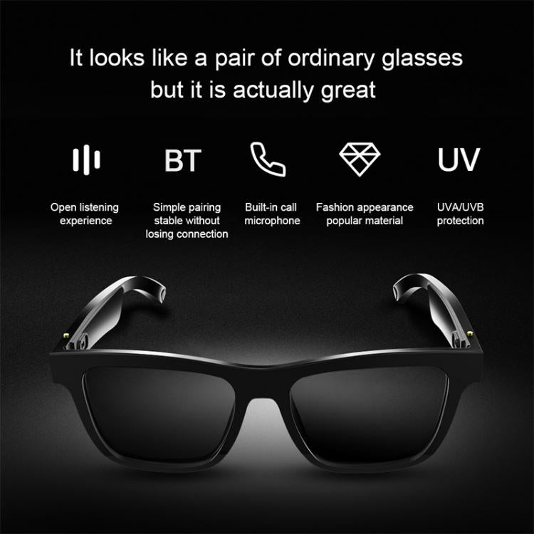 E10 Smart Audio Bluetooth Glasses, Style: Button Style(Black) - free shipping - PMC TechLife - Order now!