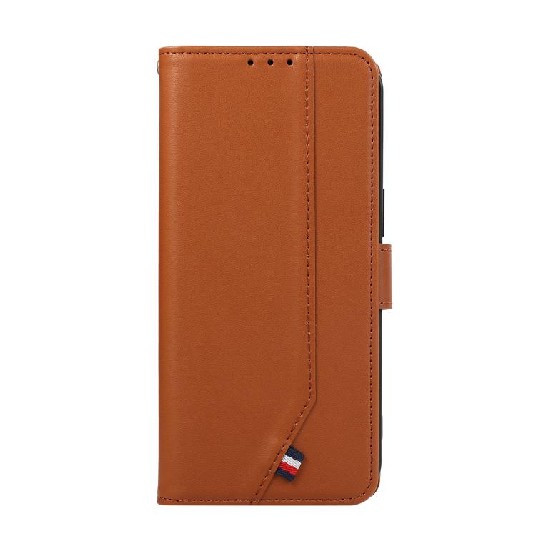 For iPhone 17 Pro ABEEL Delicate Texture Splicing RFID Leather Phone Case(Brown) - free shipping - PMc TechLife - Order now!