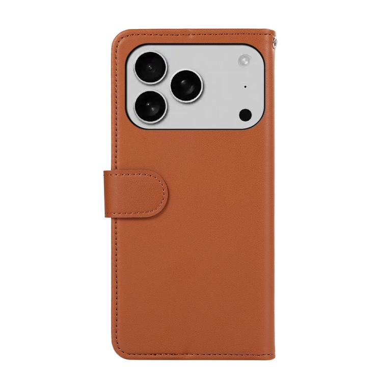 For iPhone 17 Pro ABEEL Delicate Texture Splicing RFID Leather Phone Case(Brown) - free shipping - PMc TechLife - Order now!
