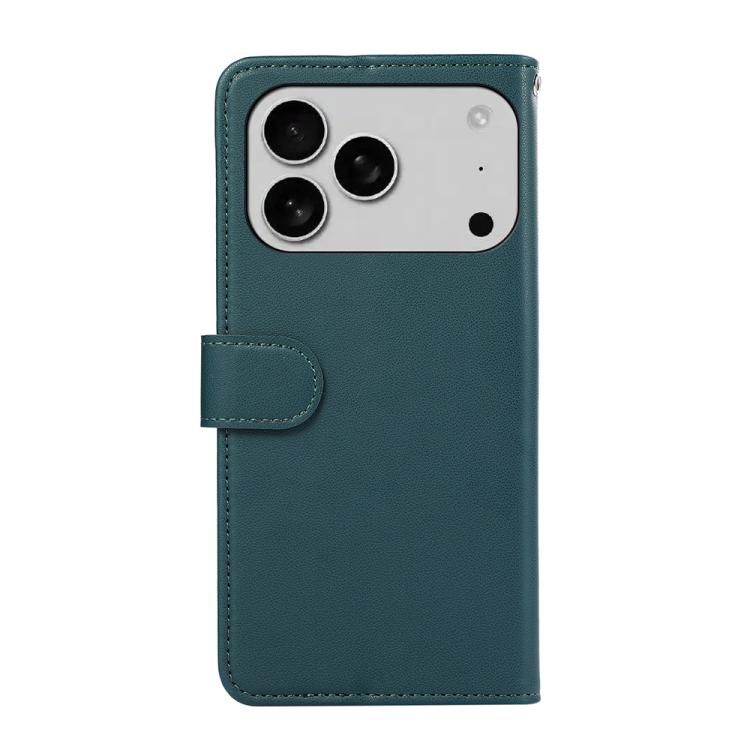 For iPhone 17 Pro Max ABEEL Delicate Texture Splicing RFID Leather Phone Case(Green) - free shipping - PMc TechLife - Order now!