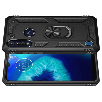 For Motorola Moto G8 Power Lite Shockproof TPU + PC Protective Case with 360 Degree Rotating Holder(Black) - Motorola Cases by PMC Jewellery | Online Shopping South Africa | PMC Jewellery