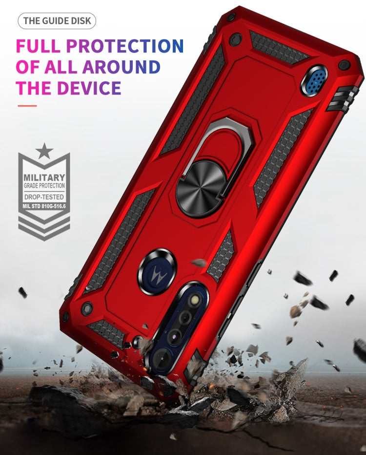 For Motorola Moto G8 Power Lite Shockproof TPU + PC Protective Case with 360 Degree Rotating Holder(Black) - Motorola Cases by PMC Jewellery | Online Shopping South Africa | PMC Jewellery