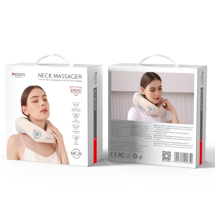 Yesido MG14 Heat Therapy Electric Neck Massager(White) - free shipping - PMC TechLife - Order now!