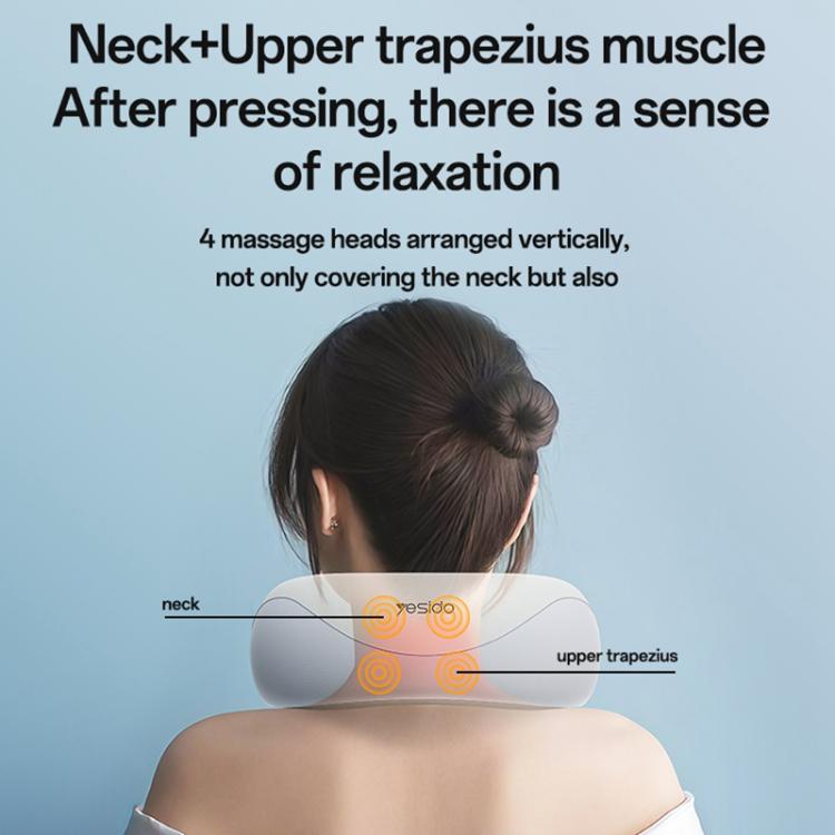 Yesido MG14 Heat Therapy Electric Neck Massager(White) - free shipping - PMC TechLife - Order now!