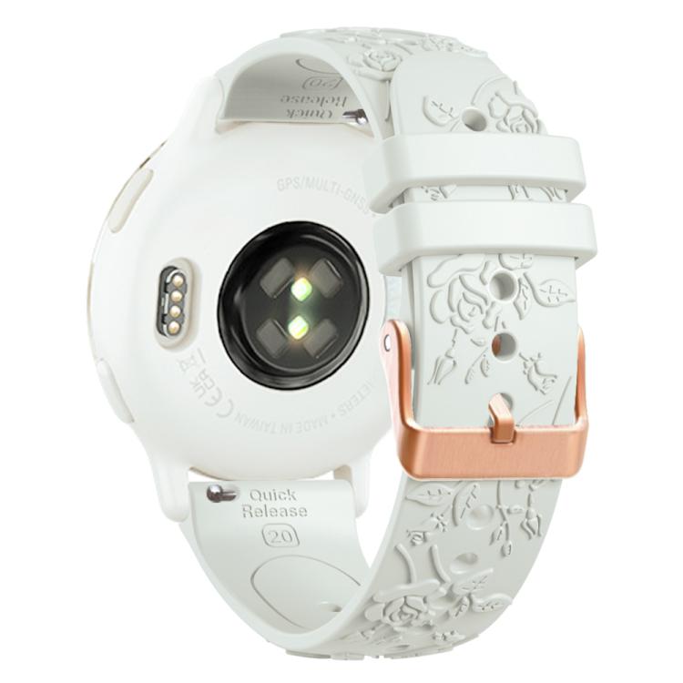 20mm Embossed Rose Gold Buckle Silicone Watch Band(Fog Gray) - free shipping - PMc TechLife - Order now!