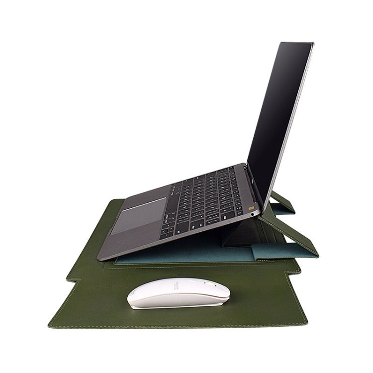 PU05 Sleeve Leather Case Carrying Bag for 14.1 inch Laptop(Green) - 14.1 inch by PMC Jewellery | Online Shopping South Africa | PMC Jewellery | Buy Now Pay Later Mobicred