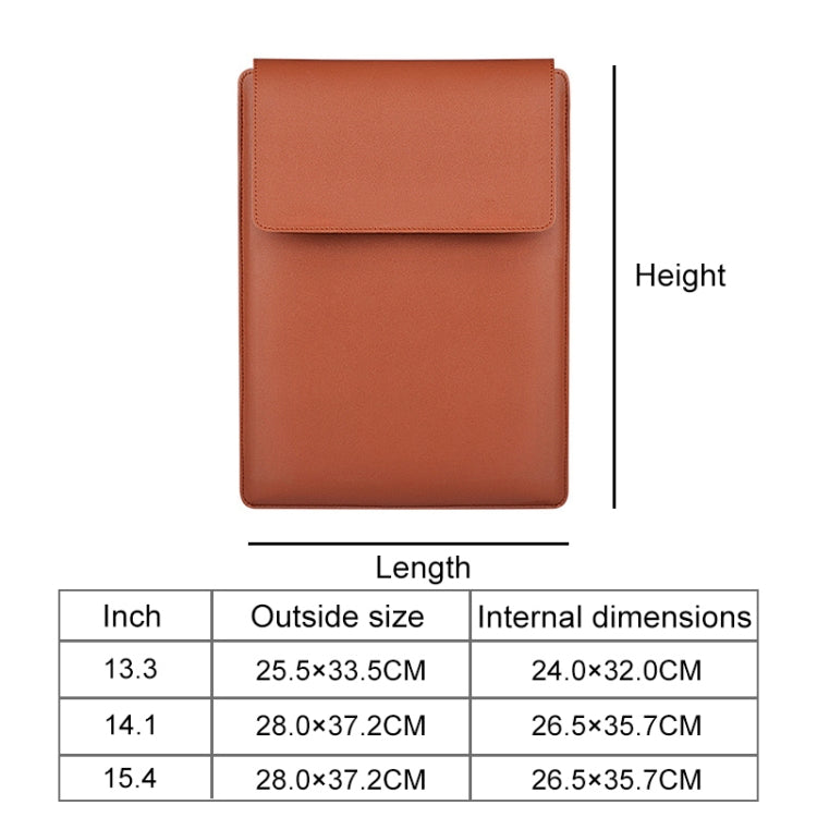 PU05 Sleeve Leather Case Carrying Bag for 14.1 inch Laptop(Green) - 14.1 inch by PMC Jewellery | Online Shopping South Africa | PMC Jewellery | Buy Now Pay Later Mobicred