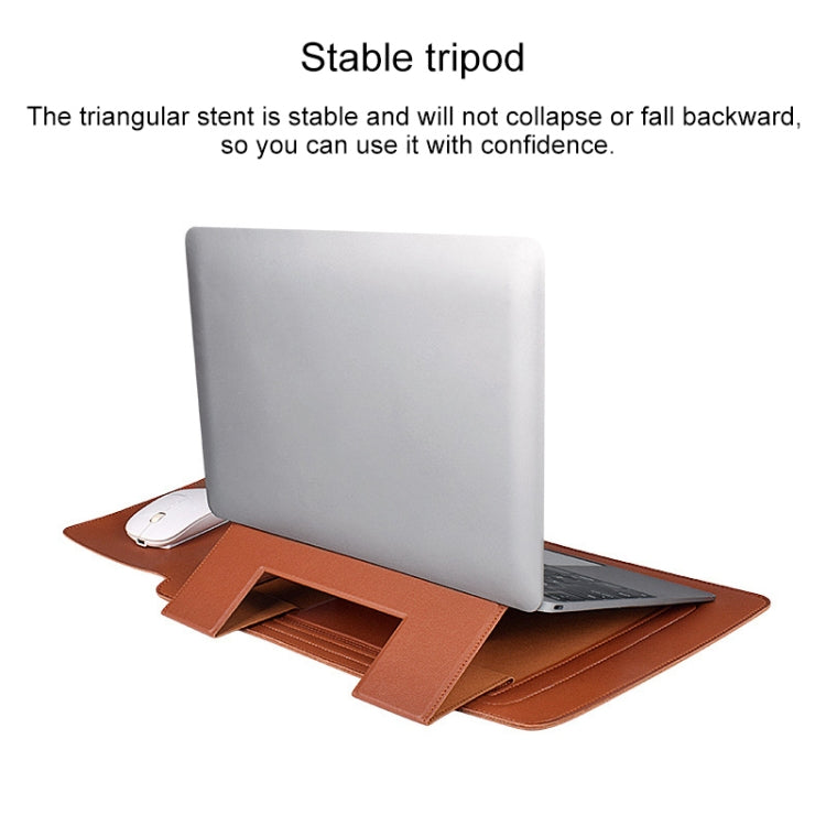 PU05 Sleeve Leather Case Carrying Bag for 15.4 inch Laptop(Black) - 15 inch by PMC Jewellery | Online Shopping South Africa | PMC Jewellery | Buy Now Pay Later Mobicred