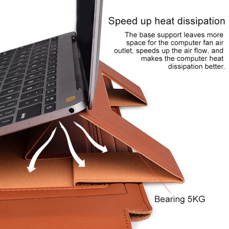 PU05 Sleeve Leather Case Carrying Bag for 15.4 inch Laptop(Black) - 15 inch by PMC Jewellery | Online Shopping South Africa | PMC Jewellery | Buy Now Pay Later Mobicred