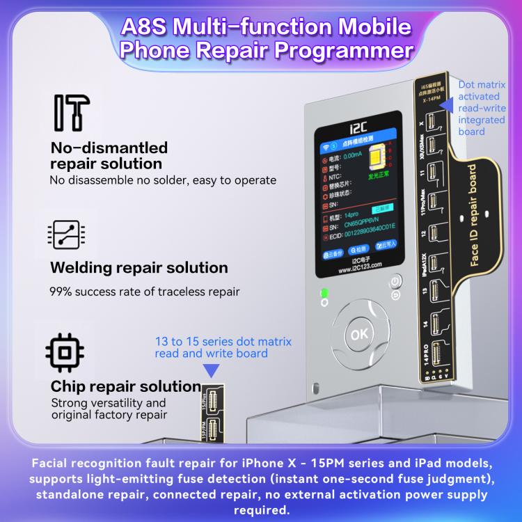 i2C A8S Multi-function Phone Repair Programmer, Model:Host - free shipping - PMC TechLife - Order now!