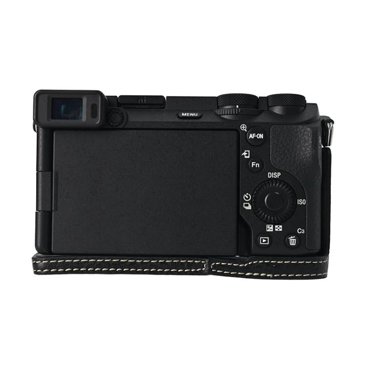 For Sony ILCE-6700 / A6700 Litchi Texture PU Leather Camera Half Case Base(Black) - free shipping - PMC TechLife - Order now!