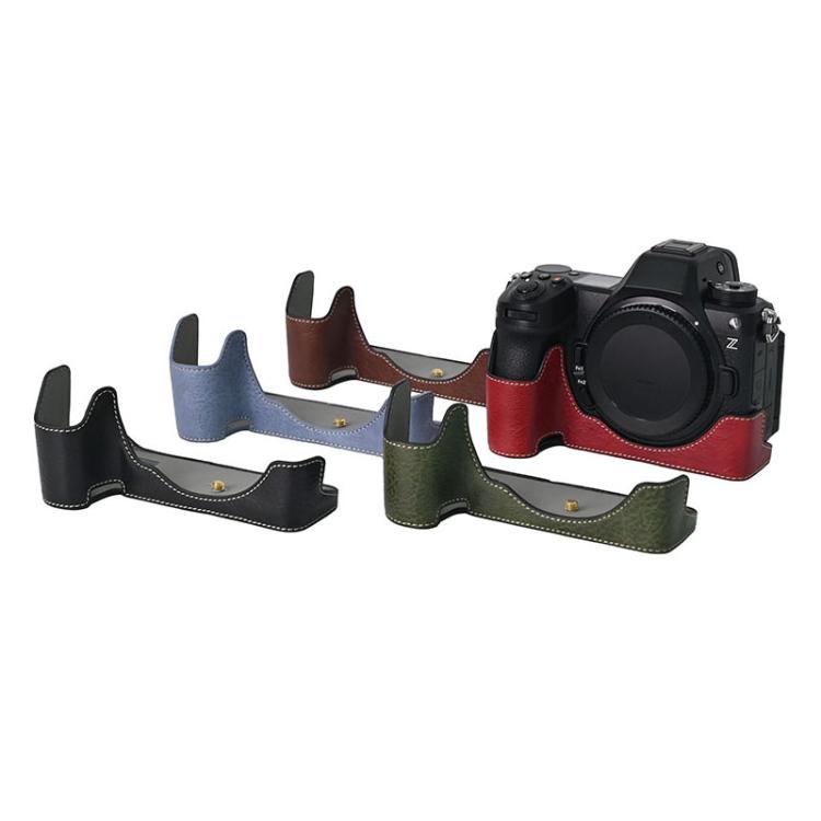 For Nikon Z6III Litchi Texture PU Leather Camera Half Case Base(Coffee) - free shipping - PMC TechLife - Order now!