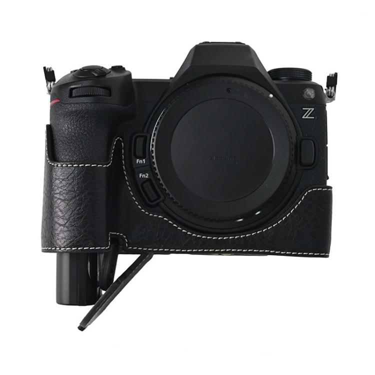 For Nikon Z6III Litchi Texture PU Leather Camera Half Case Base(Black) - free shipping - PMC TechLife - Order now!