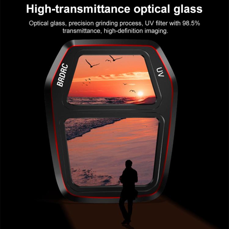 For DJI Air 3S BRDRC Camera Lens Filter, Filter:6 in 1 ND8-64 UV CPL - free shipping - PMC TechLife - Order now!