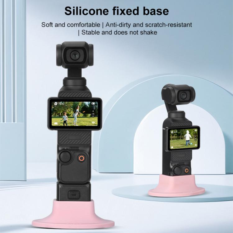 For DJI OSMO Pocket 3 BRDRC Silicone Desktop Base Bracket(Red) - free shipping - PMC TechLife - Order now!