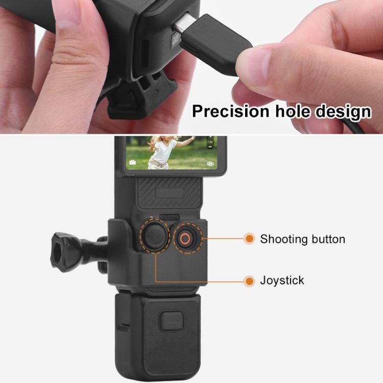 For DJI OSMO Pocket 3 BRDRC Protection Frame Adapter Base, Type:Frame + Backpack Clip - free shipping - PMC TechLife - Order now!