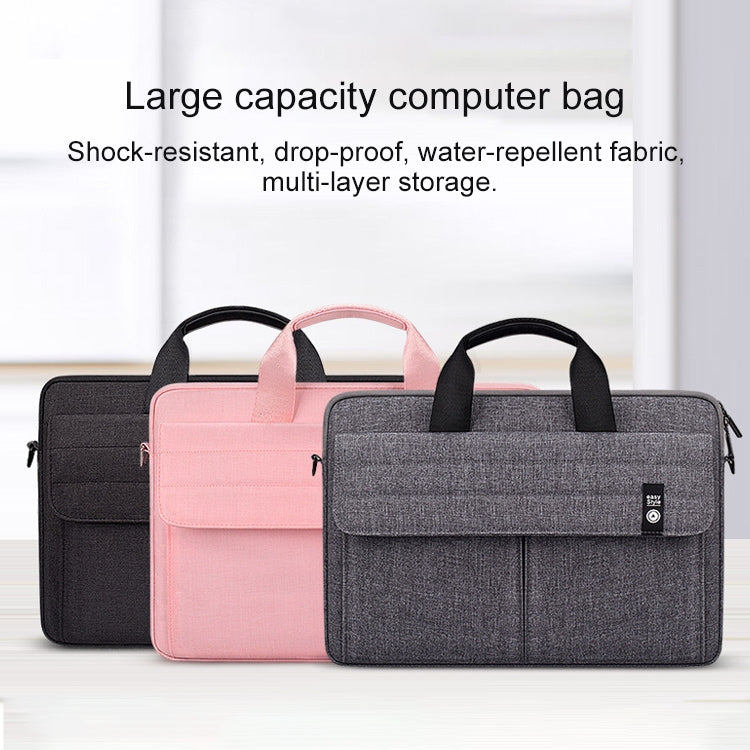ST08 Handheld Briefcase Carrying Storage Bag without Shoulder Strap for 14.1 inch Laptop(Grey) - 14.1 inch by PMC Jewellery | Online Shopping South Africa | PMC Jewellery | Buy Now Pay Later Mobicred