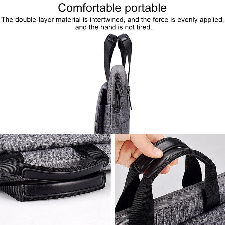 ST08 Handheld Briefcase Carrying Storage Bag without Shoulder Strap for 14.1 inch Laptop(Grey) - 14.1 inch by PMC Jewellery | Online Shopping South Africa | PMC Jewellery | Buy Now Pay Later Mobicred