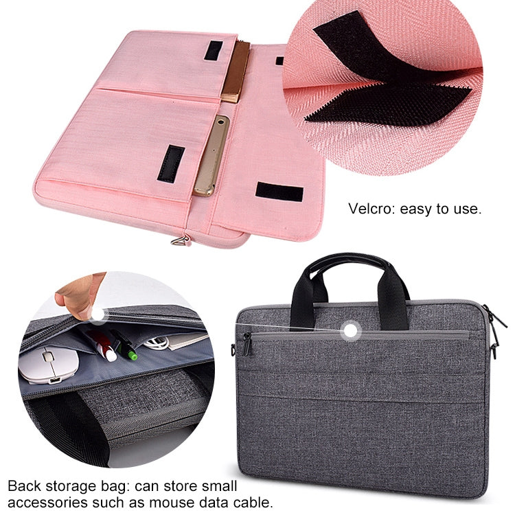 ST08 Handheld Briefcase Carrying Storage Bag with Shoulder Strap for 13.3 inch Laptop(Grey) - 13.3 inch by PMC Jewellery | Online Shopping South Africa | PMC Jewellery | Buy Now Pay Later Mobicred