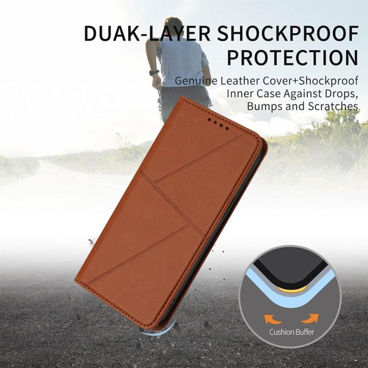 For iPhone 17 Strong Magnetic Frosted Flip Leather Phone Case(Coffee Color) - free shipping - PMc TechLife - Order now!