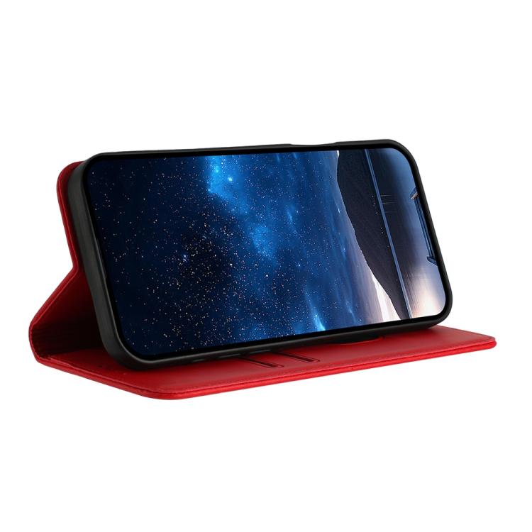 For iPhone 17 Air Strong Magnetic Frosted Flip Leather Phone Case(Red) - free shipping - PMc TechLife - Order now!