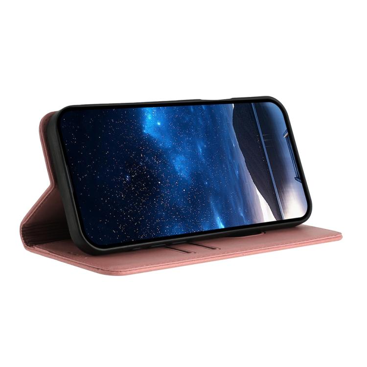For iPhone 17 Pro Strong Magnetic Frosted Flip Leather Phone Case(Pink) - free shipping - PMc TechLife - Order now!