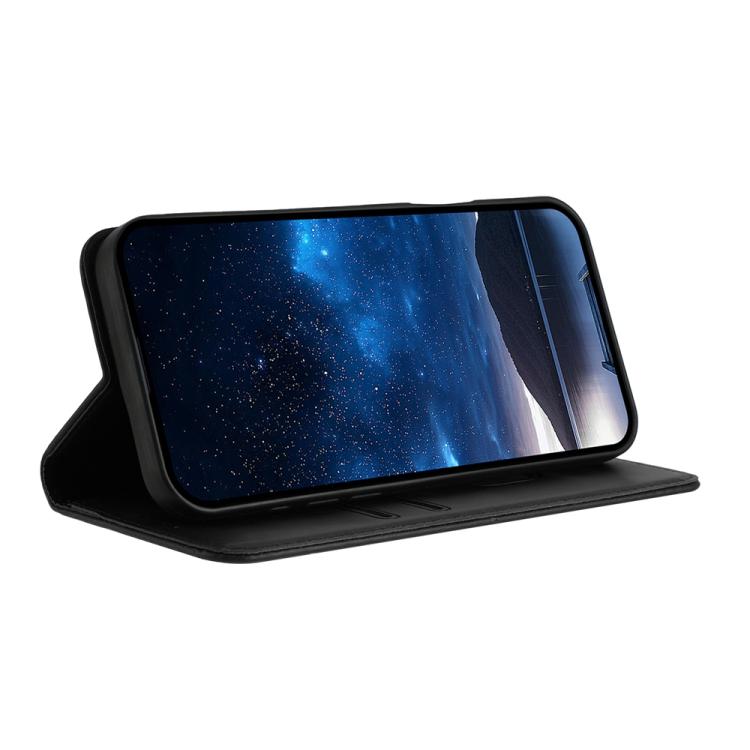 For iPhone 17 Pro Max Strong Magnetic Frosted Flip Leather Phone Case(Black) - free shipping - PMc TechLife - Order now!