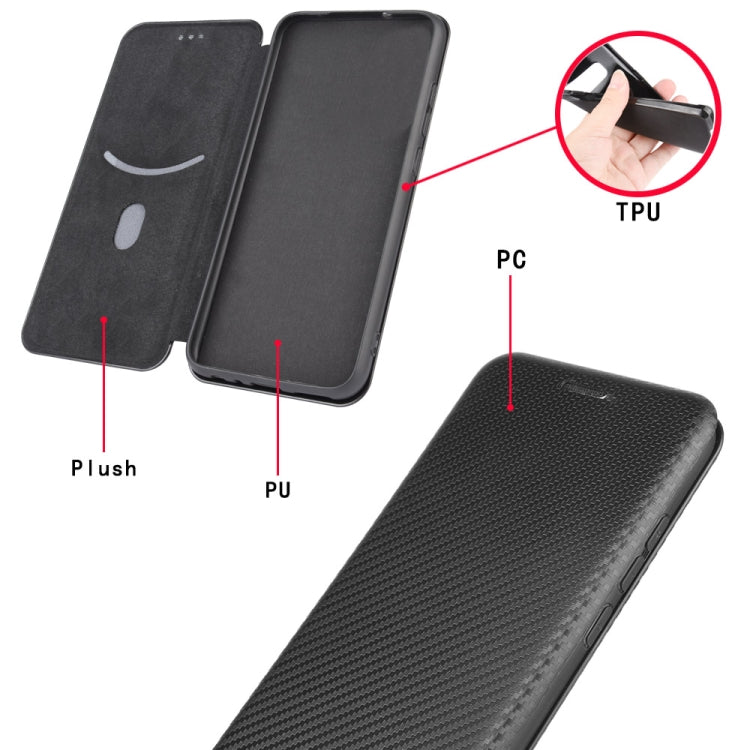 For Ulefone Note 9P Carbon Fiber Texture Horizontal Flip TPU + PC + PU Leather Case with Card Slot(Blue) - Ulefone Cases by PMC Jewellery | Online Shopping South Africa | PMC Jewellery | Buy Now Pay Later Mobicred