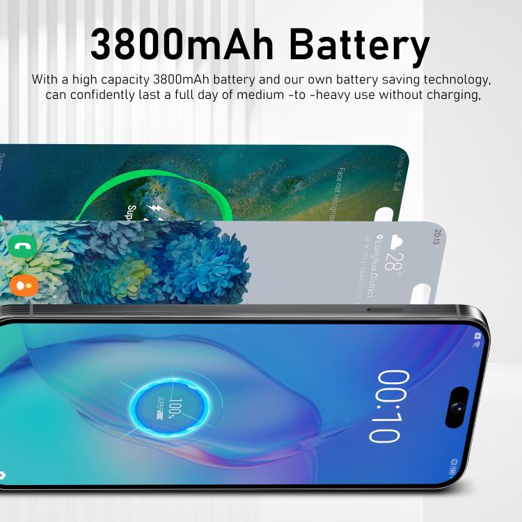 I16 Pro Max / VD1, 3GB+32GB, 6.8 inch Android 10 MTK6753 Octa Core, Network: 4G, Dual SIM, Plug:EU Plug(White) - free shipping - PMc TechLife - Order now!