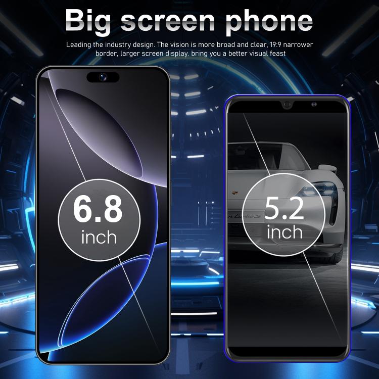 I16 Pro Max / VD1, 3GB+32GB, 6.8 inch Android 10 MTK6753 Octa Core, Network: 4G, Dual SIM, Plug:EU Plug(White) - free shipping - PMc TechLife - Order now!