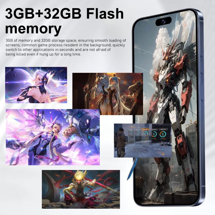I16 Pro Max / VD1, 3GB+32GB, 6.8 inch Android 10 MTK6753 Octa Core, Network: 4G, Dual SIM, Plug:AU Plug(Grey) - free shipping - PMc TechLife - Order now!