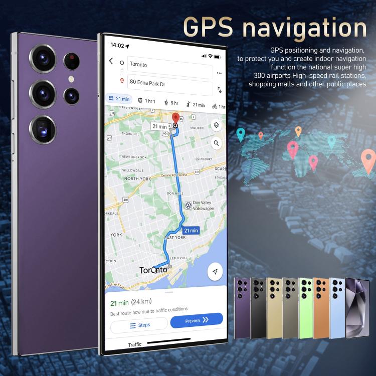 S24 Ultra / S7, 4GB+128GB, 6.75 inch Android 10 MTK6750 Octa Core, Network: 4G, Dual SIM, Plug:AU Plug(Green) - free shipping - PMc TechLife - Order now!