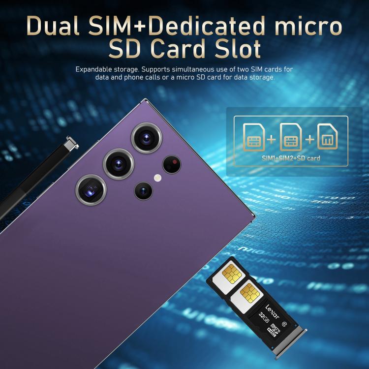 S24 Ultra / S7, 4GB+128GB, 6.75 inch Android 10 MTK6750 Octa Core, Network: 4G, Dual SIM, Plug:US Plug(Gold) - free shipping - PMc TechLife - Order now!