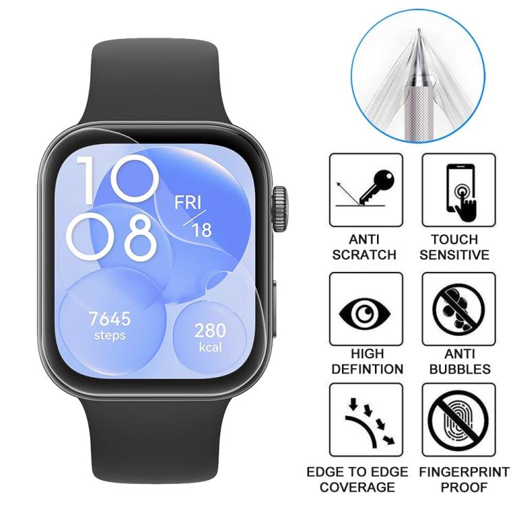 For Huawei Watch Fit 3 5pcs xDfind Soft Hydrogel Film Full Cover Front Protector - free shipping - PMc TechLife - Order now!