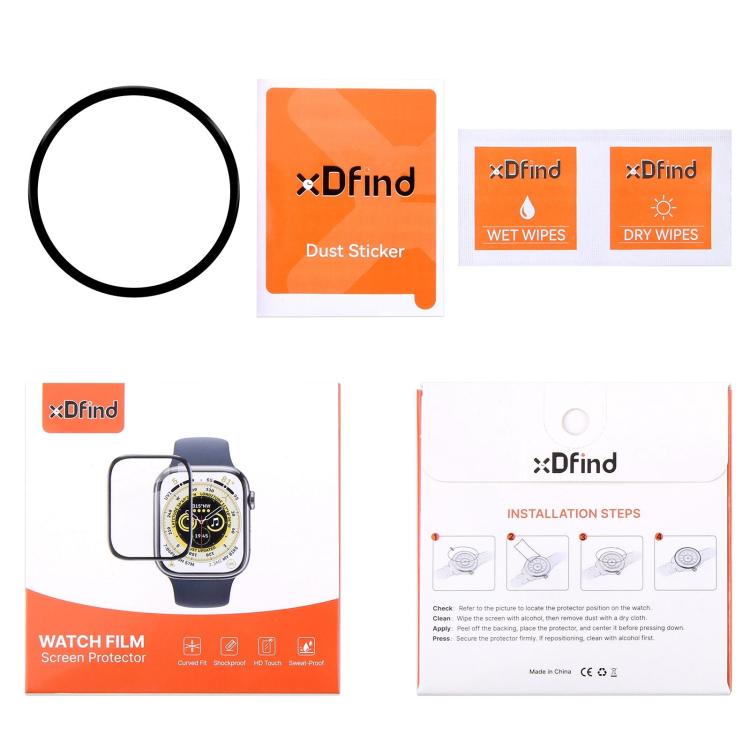 For Samsung Galaxy Watch8 44mm 2pcs xDfind Curved 3D Composite Material Soft Film Screen Protector - free shipping - PMC TechLife - Order now!