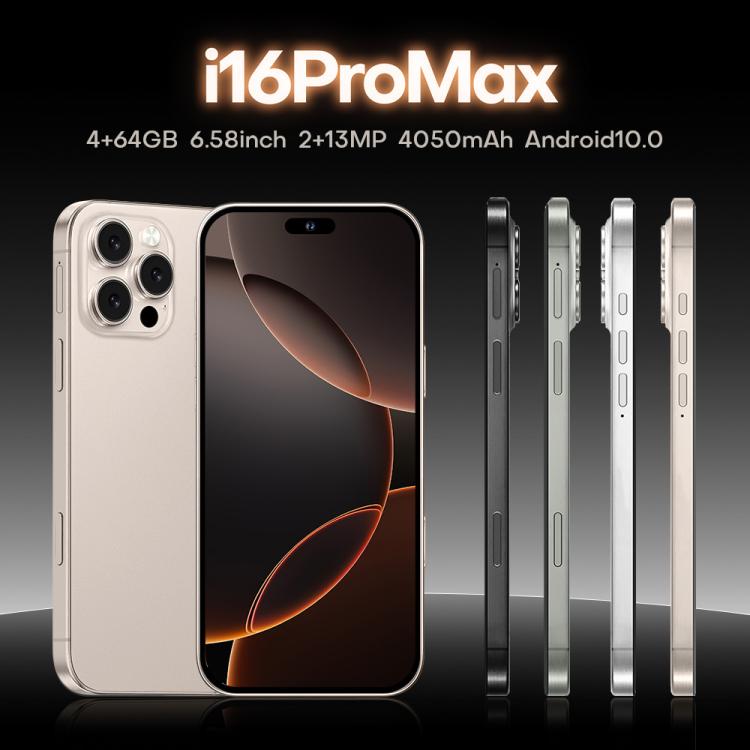 I16 Pro Max / PDQ6, 4GB+64GB, 6.58 inch Android 10 MTK6739 Quad Core, Network: 4G, Dual SIM, Plug:EU Plug(Black) - free shipping - PMc TechLife - Order now!